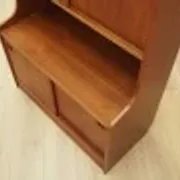 Danish teak veneered bookcase with sliding doors, 1970s