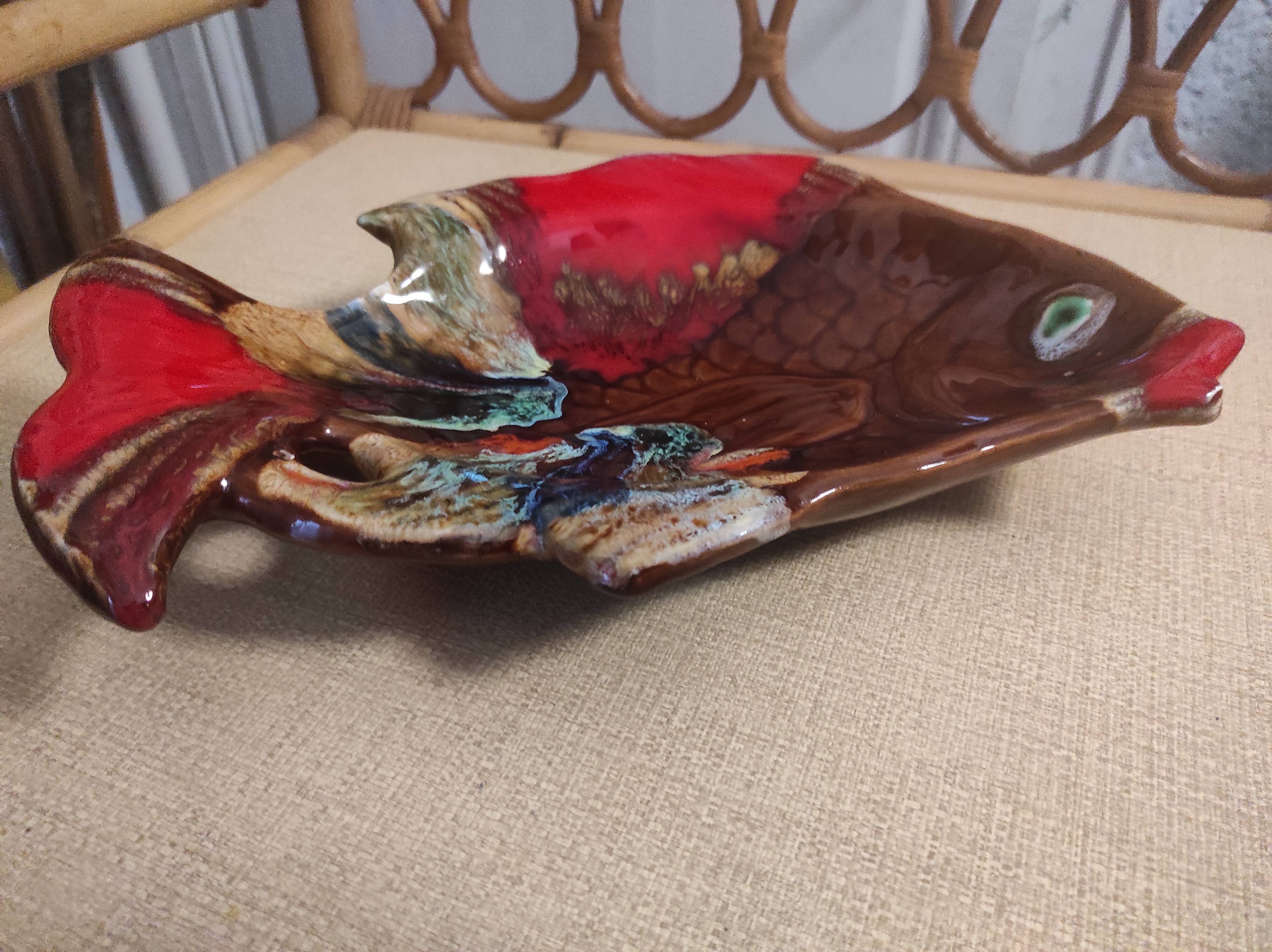 1950s glazed ceramic dish