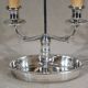 Silver metal hot water bottle lamp – early twentieth century