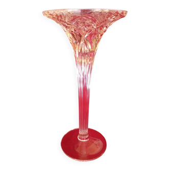 Bougeoir en verre forme tulipe