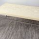 Vintage coffee table 70 in molded resin and chrome metal