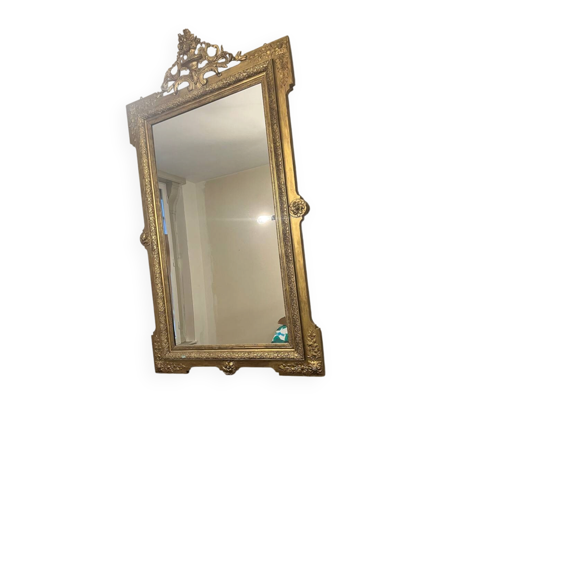 Antique gilded mirror in Louis XVI style