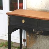 Restored antique console – Haussmannian elegance & velvet finish
