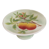 Compotier pattern peaches in Slip Diameter 25cm