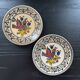 Pair of bird decorated dishes