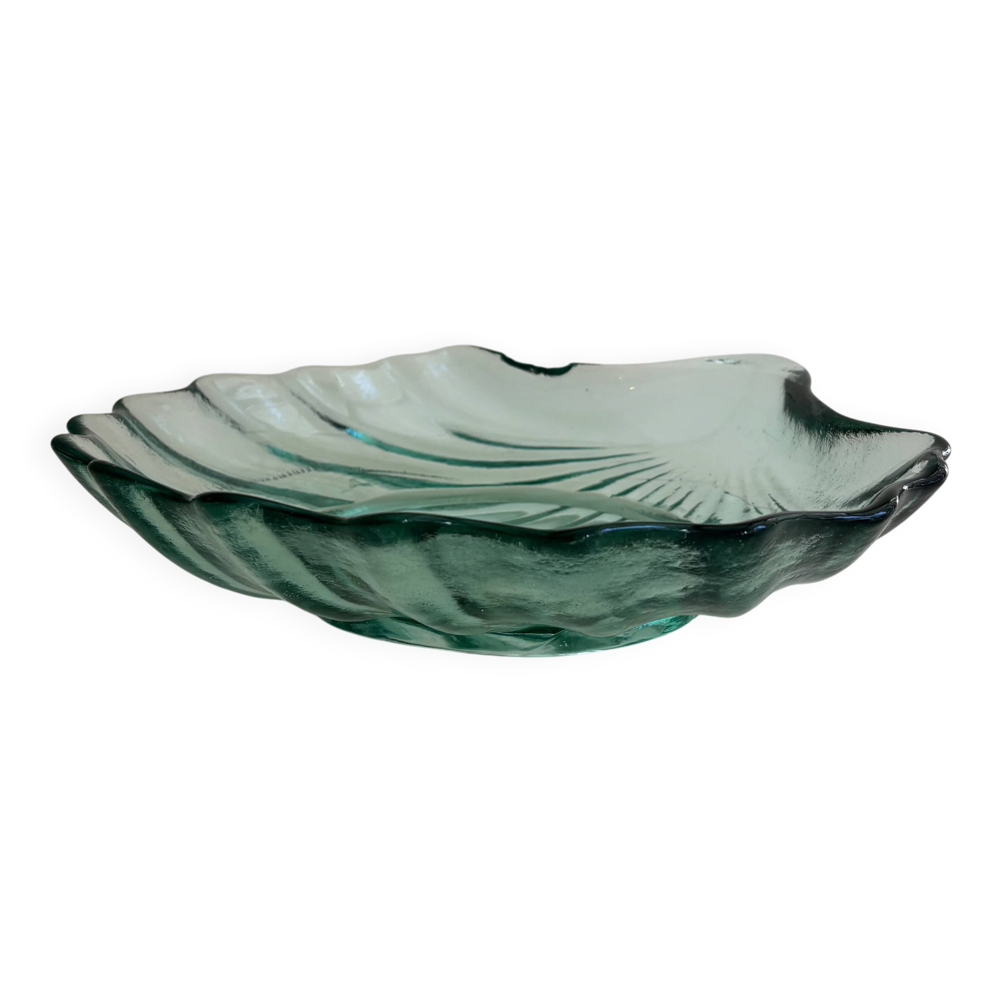 Vintage glass shell dish
