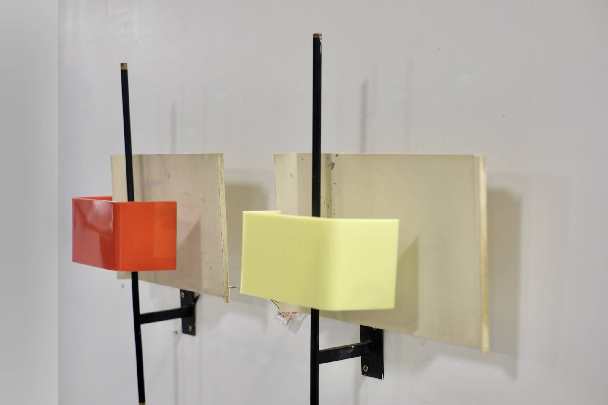 Superb pair of 2020 model wall lights by Bruno Gatta for Stilnovo - 1955s