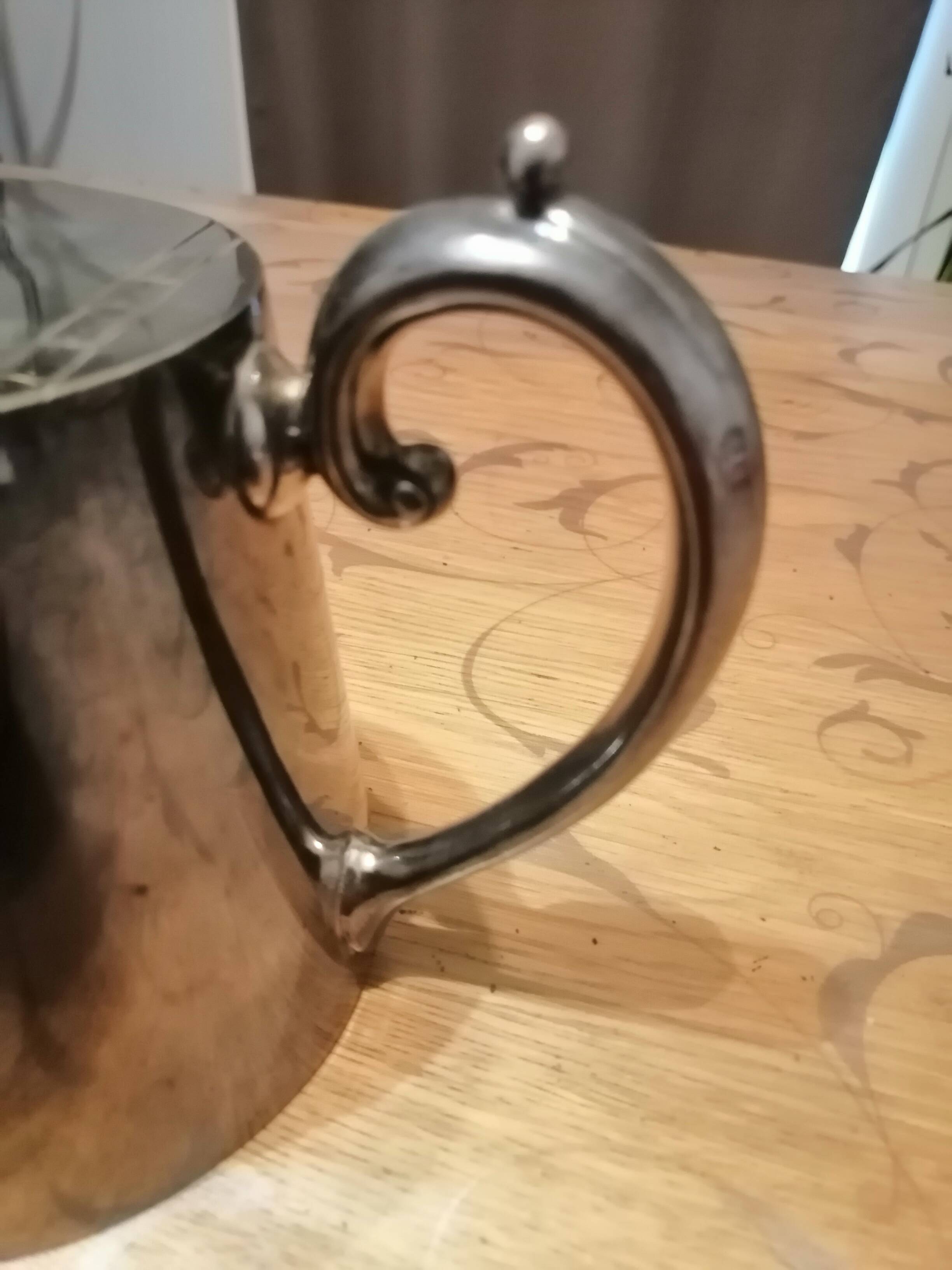 silver-plated teapot