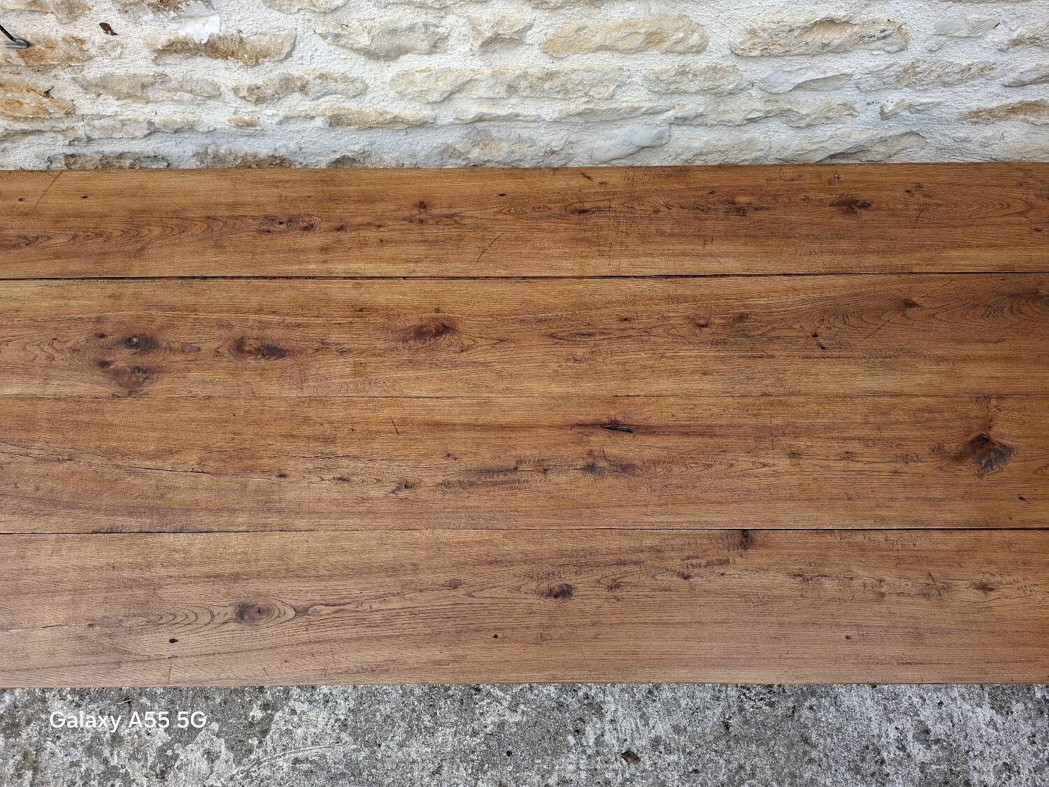 Weathered farm table