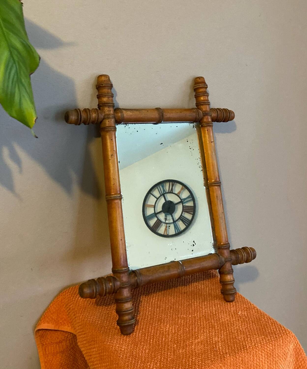 19th century bamboo mirror