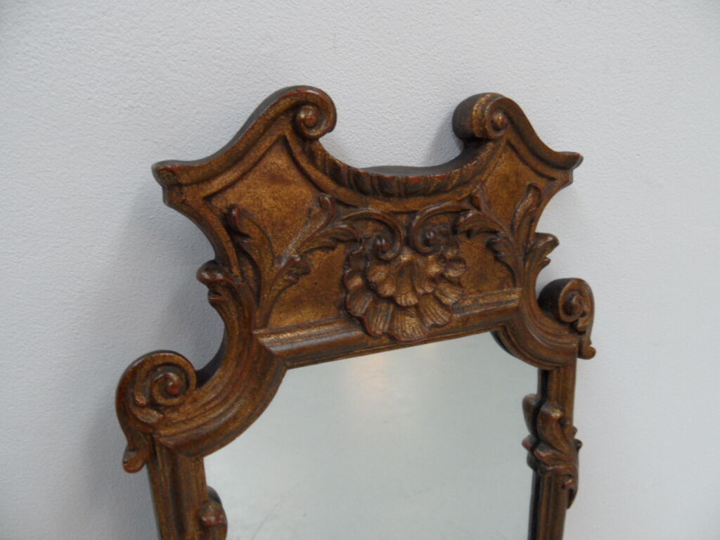 Miroir doré italien vintage 27x74cm