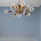 Space Age Brass Candlestick, 1970s, Czechoslovakia