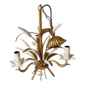 vintage metal chandelier Kogl Hans design 1970 wheat ears