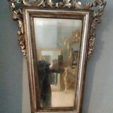 Late 19th century silver-plated wood mirror