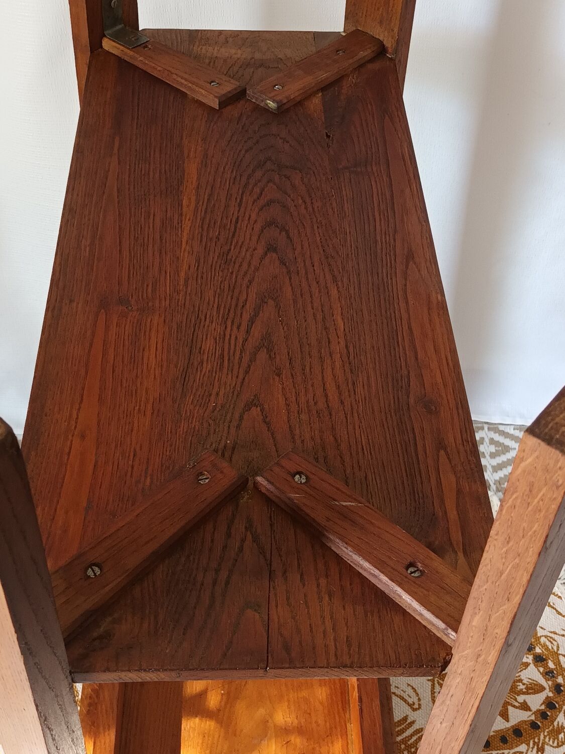 Vintage solid oak console