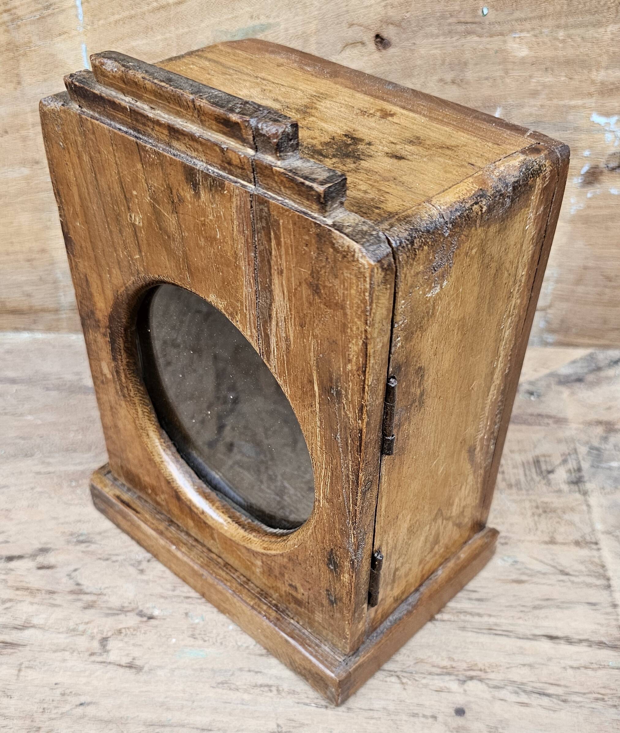 Art Deco teak wall display case