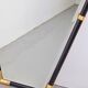 Modern Black Lacquer Metal Triangle Mirror, 1970s