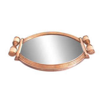 Antique Art Deco mirror tray