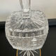 Vintage glass and brass candy box