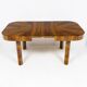 Table extensible Art Déco moderniste en noyer 1930–1944