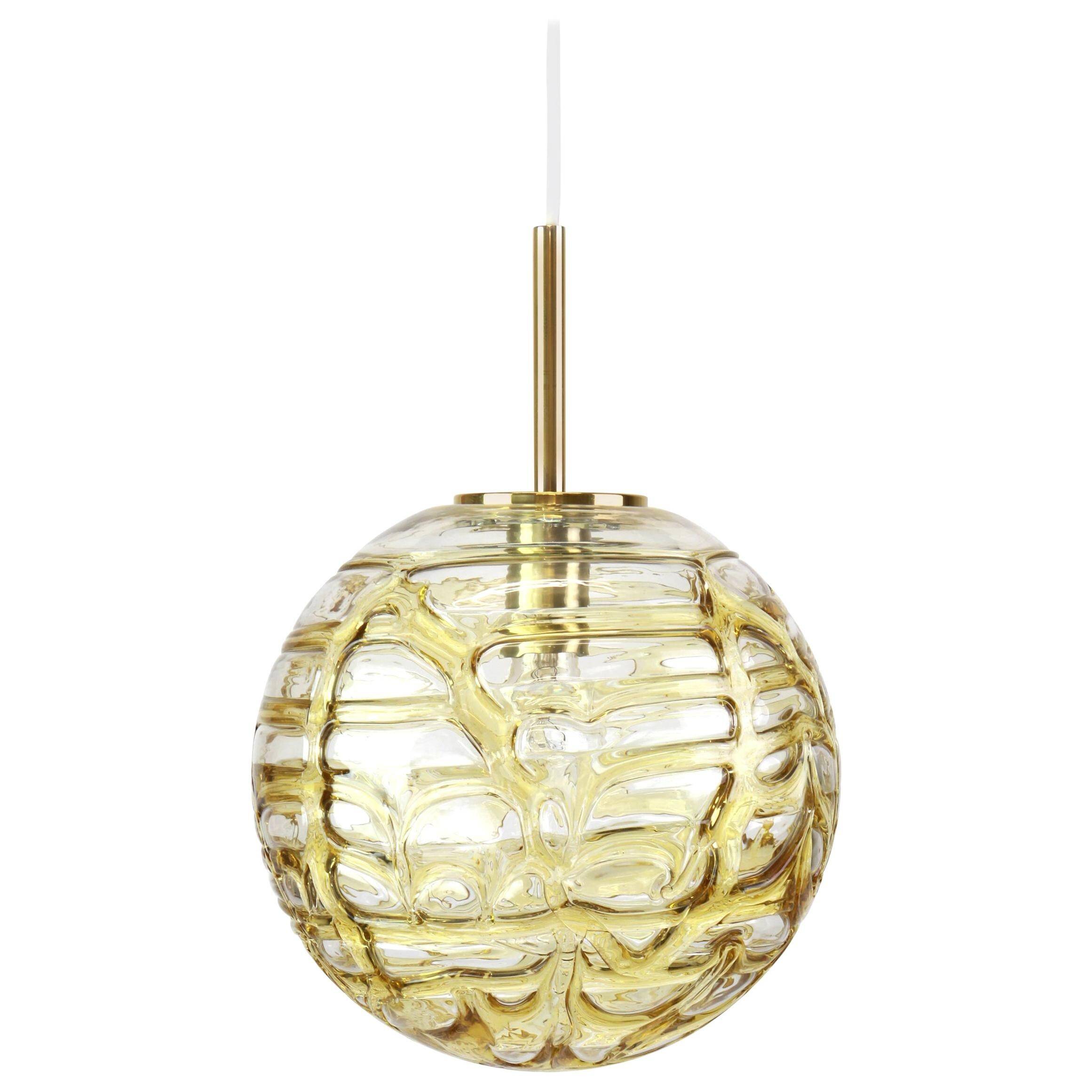Suspension Boule Murano par Doria, Allemagne, années 1970