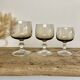 6 smoked glasses