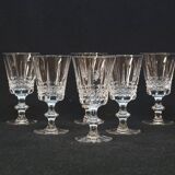 6 verres a porto en cristal cristallin taillé bayel