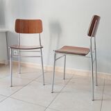 Pair of chairs in formica 60s