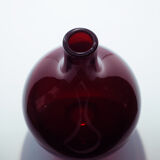 Scandinavian ruby glass vase