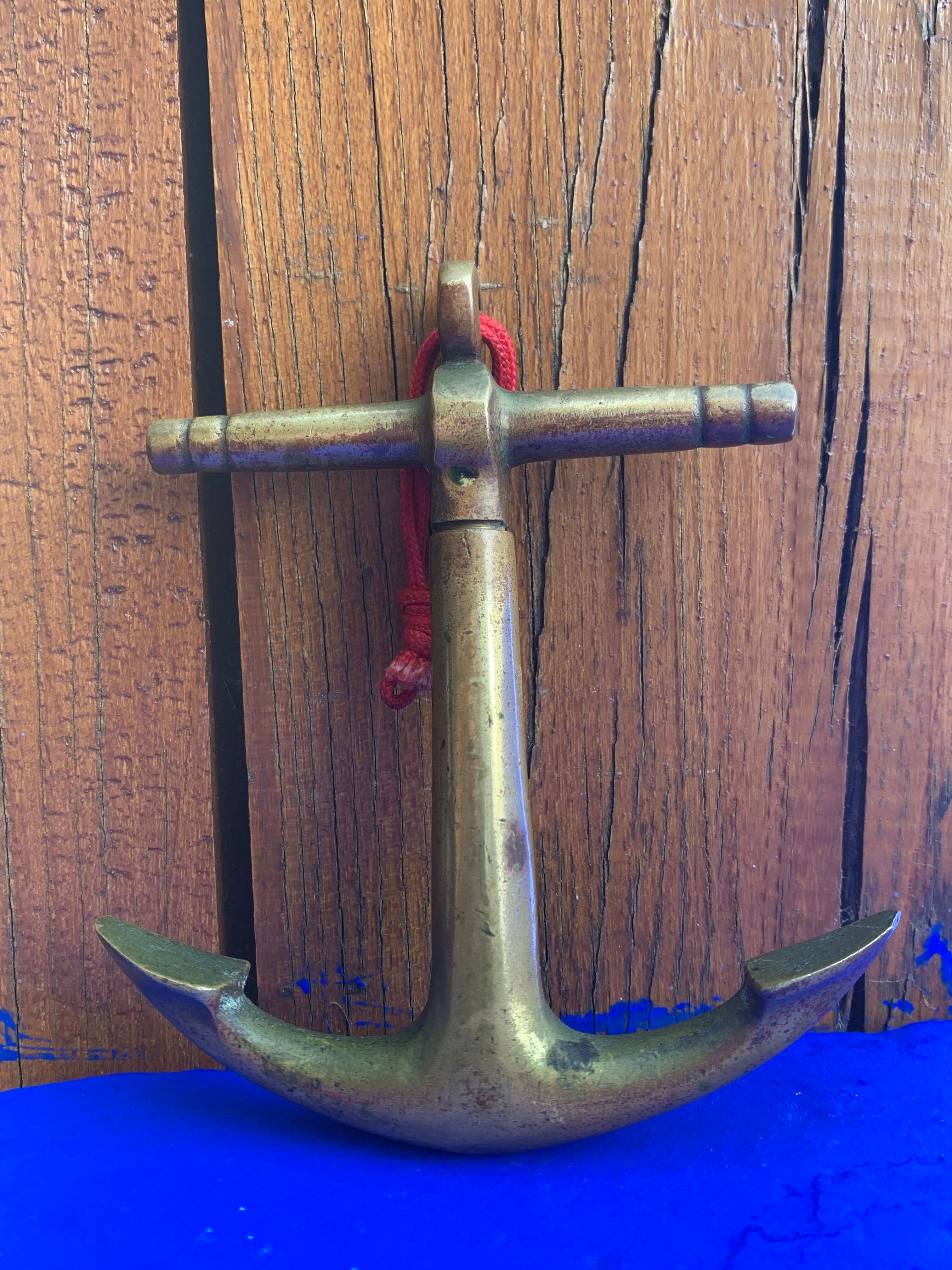 Bronze corkscrew in the shape of a boat anchor