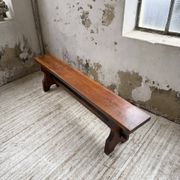Paire de bancs noyer 1900