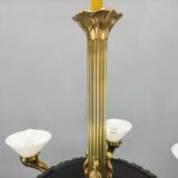 Art Deco chandelier with glass shade, Czechoslovakia, 1930s