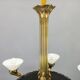 Art Deco chandelier with glass shade, Czechoslovakia, 1930s