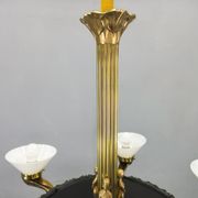 Art Deco chandelier with glass shade, Czechoslovakia, 1930s