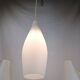 Superb set of three Holmegaard white opaline glass pendant lights