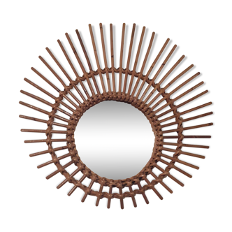 Rattan mirror, 56cm
