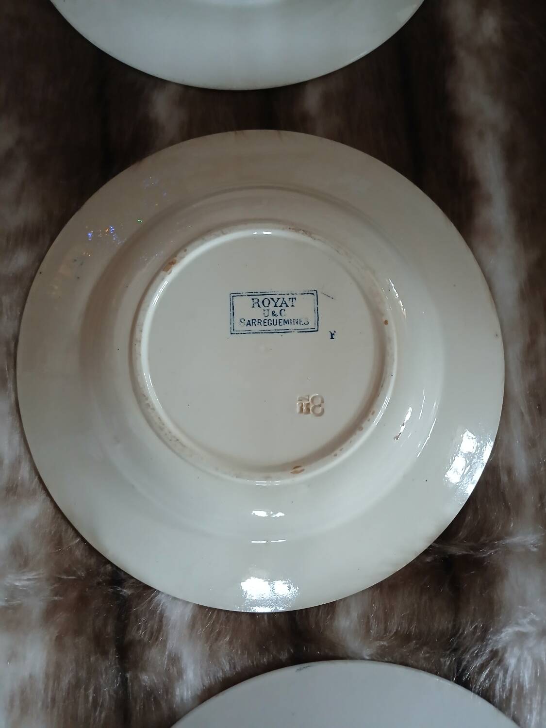 10 antique deep plates in ironstone