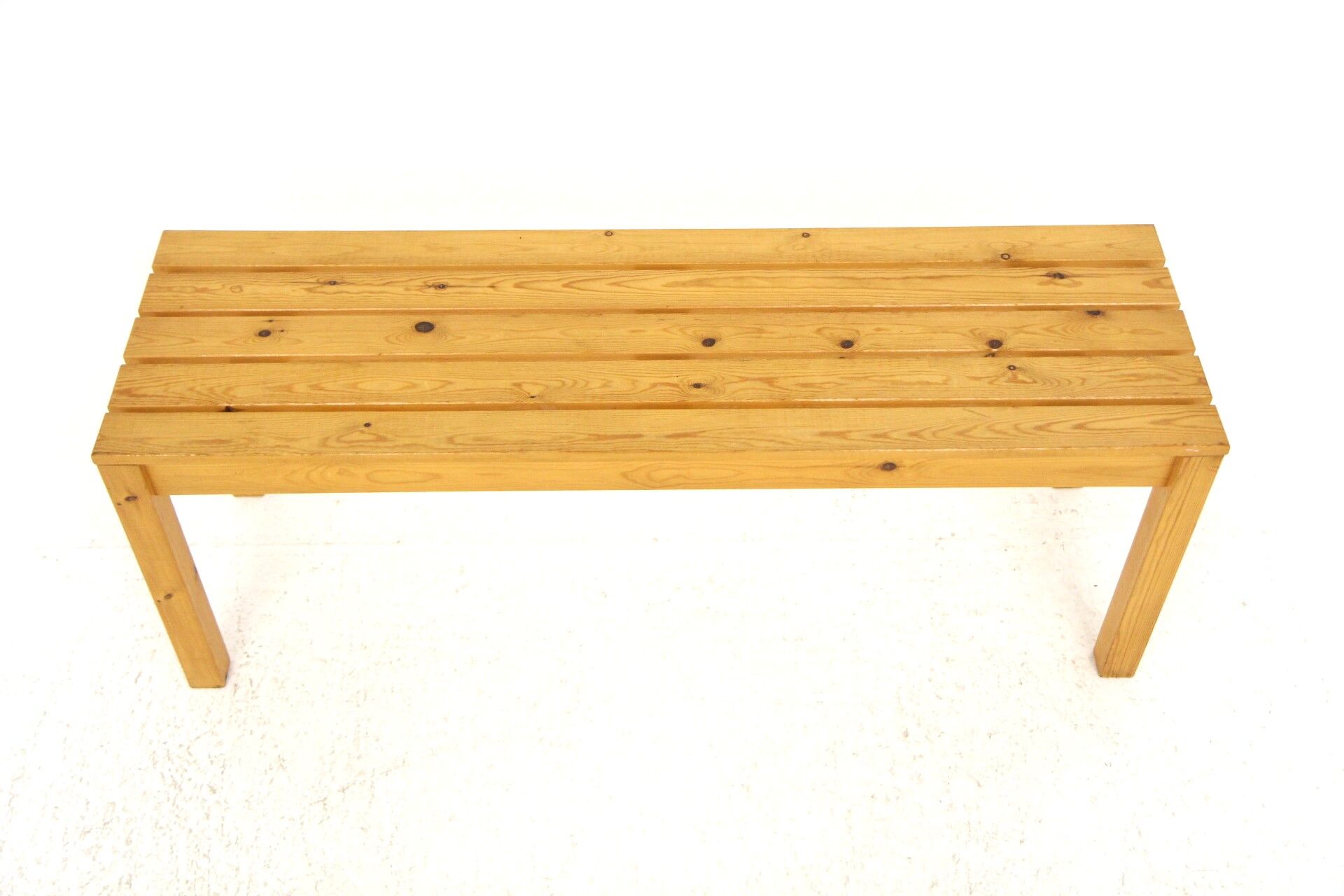Minimalist pine bench, Sweden, 1970