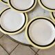 Set of 9 dessert plates salins "texas" 50s