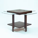 Art deco sidetable with glass tops, 1930s