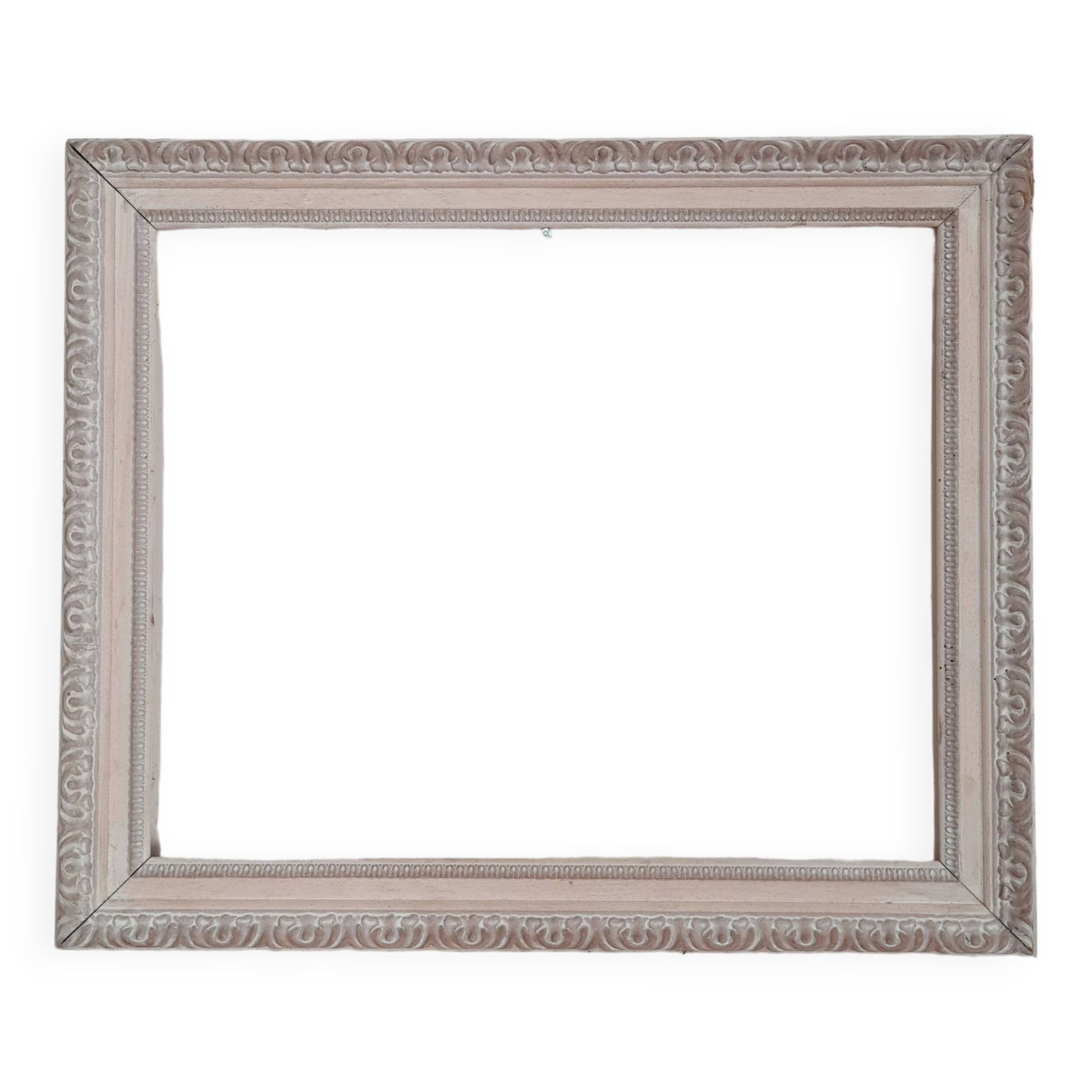 Old pink wooden frame