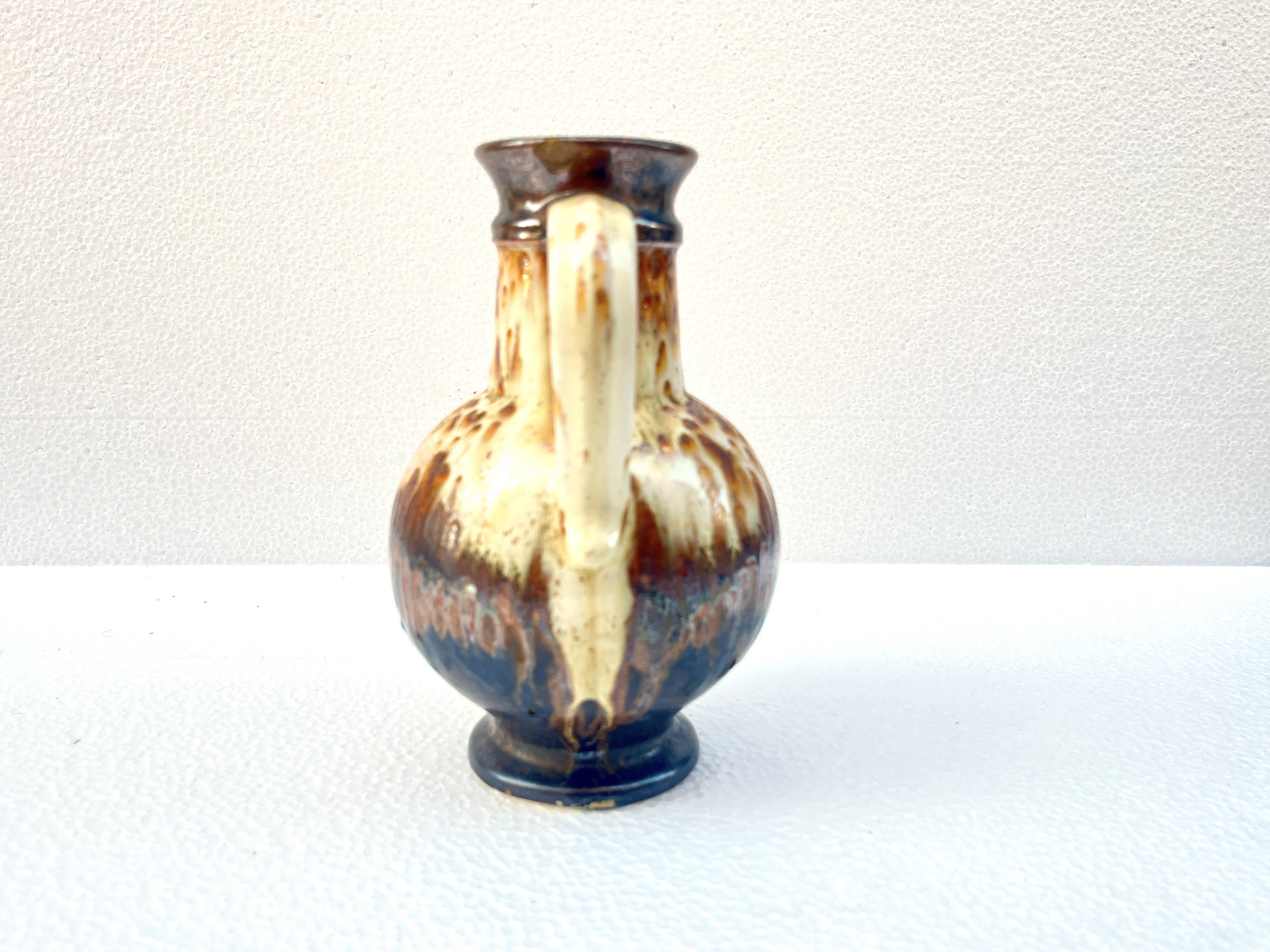 Fat Lava Vase Ceramic Pitcher West Germany 1960s Vintage Scheurich Style