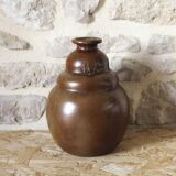 Coloquinte Vase Bordeaux Art Ceramics