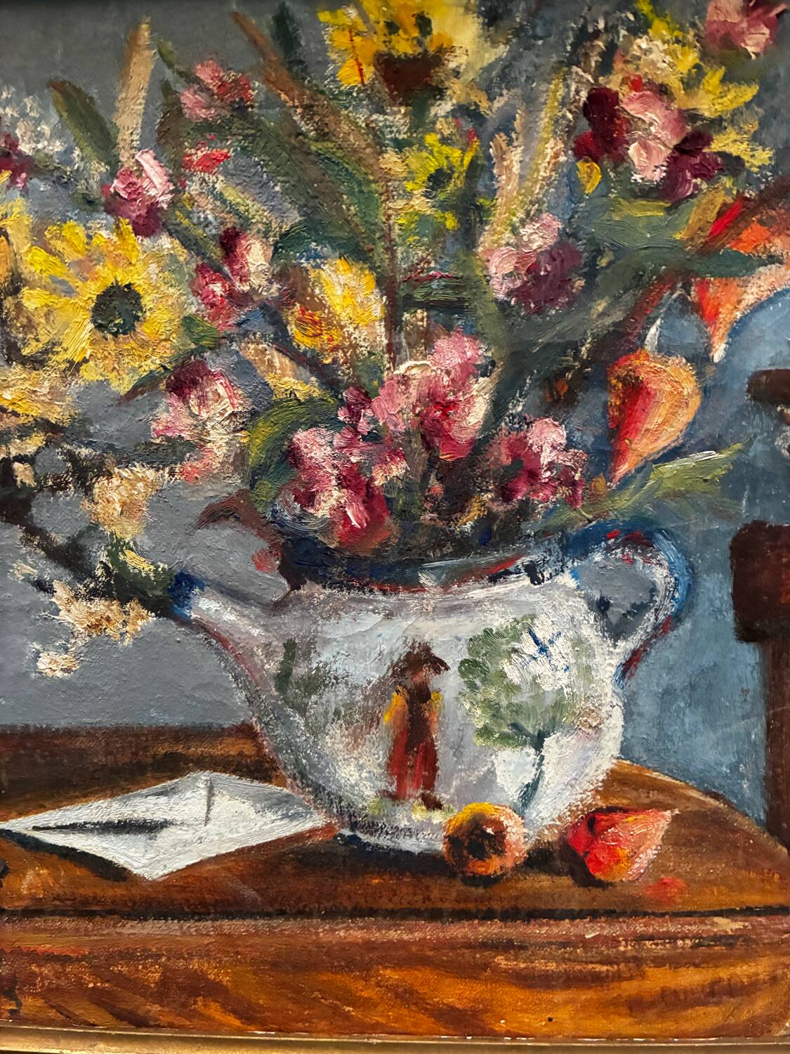 Still life painting with flowers and keys, 1973