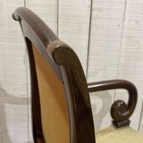 Armchair with crosses - 19th century restoration in mahogany