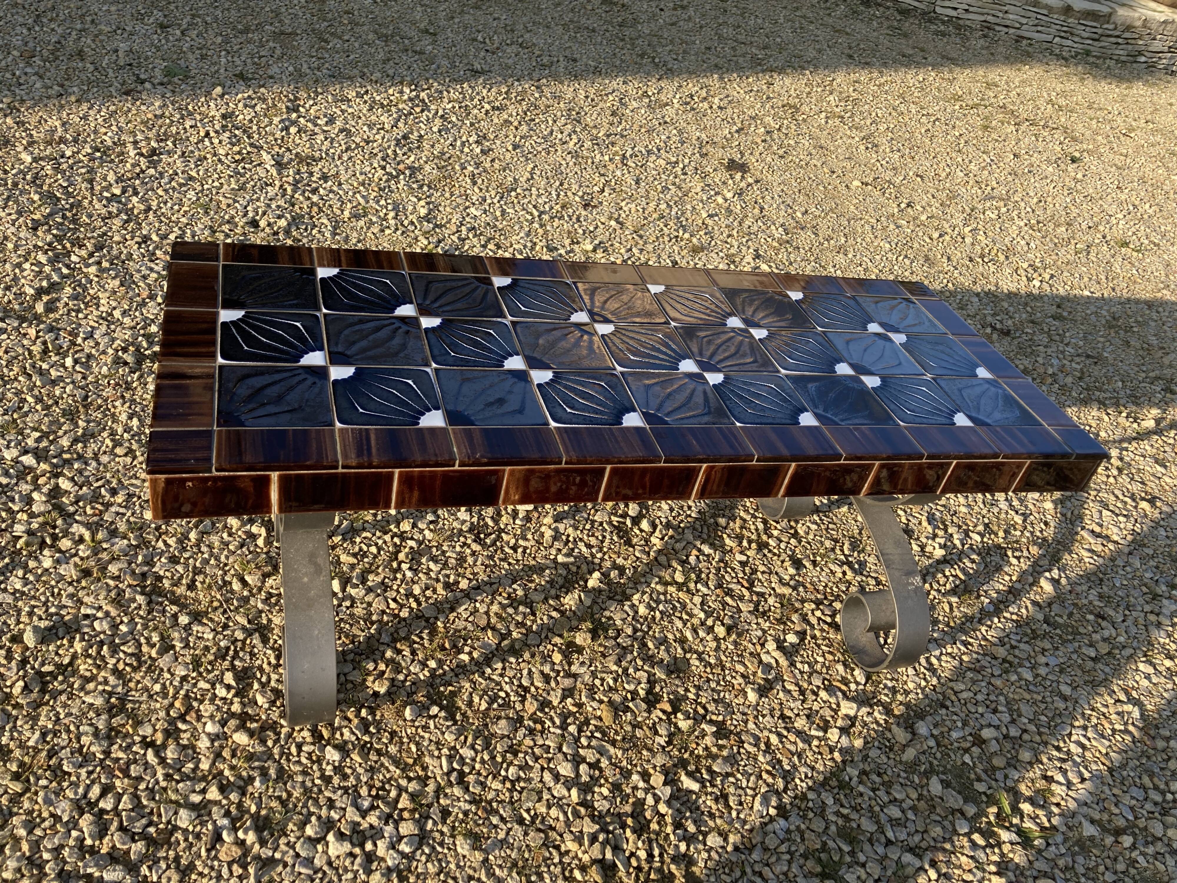 Ceramic coffee table year 70