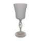 Vase opaline de foire et verre blanc decor oiseau