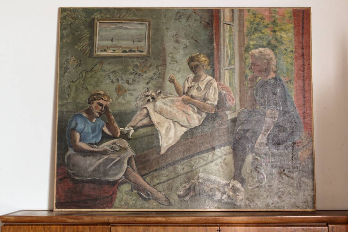 Monumental oil on canvas, post-Fauvist, 1925-1945.