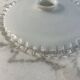 Abat-jour ancien en opaline blanche 25,5cm