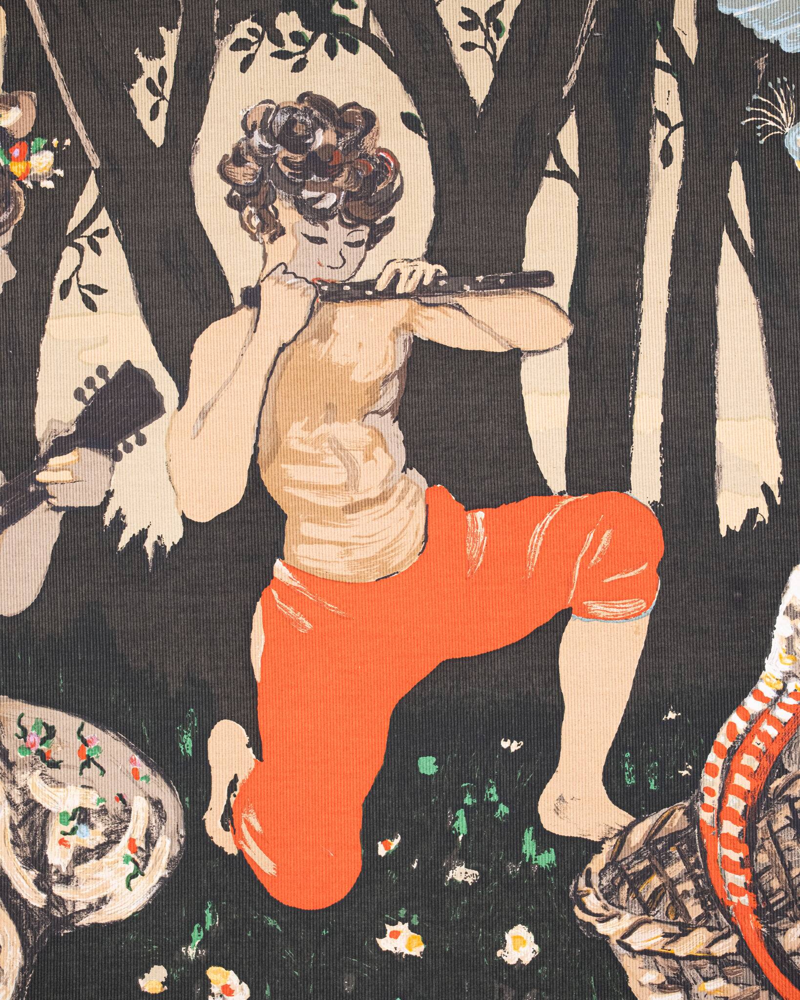 Tapisserie Allégorie du Printemps, imprimée sur toile, France, 1960s